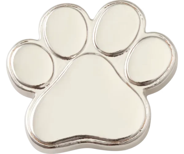 Silver Paw Print